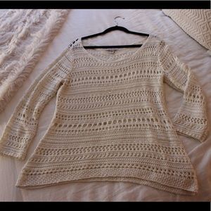 Knit cream sweater